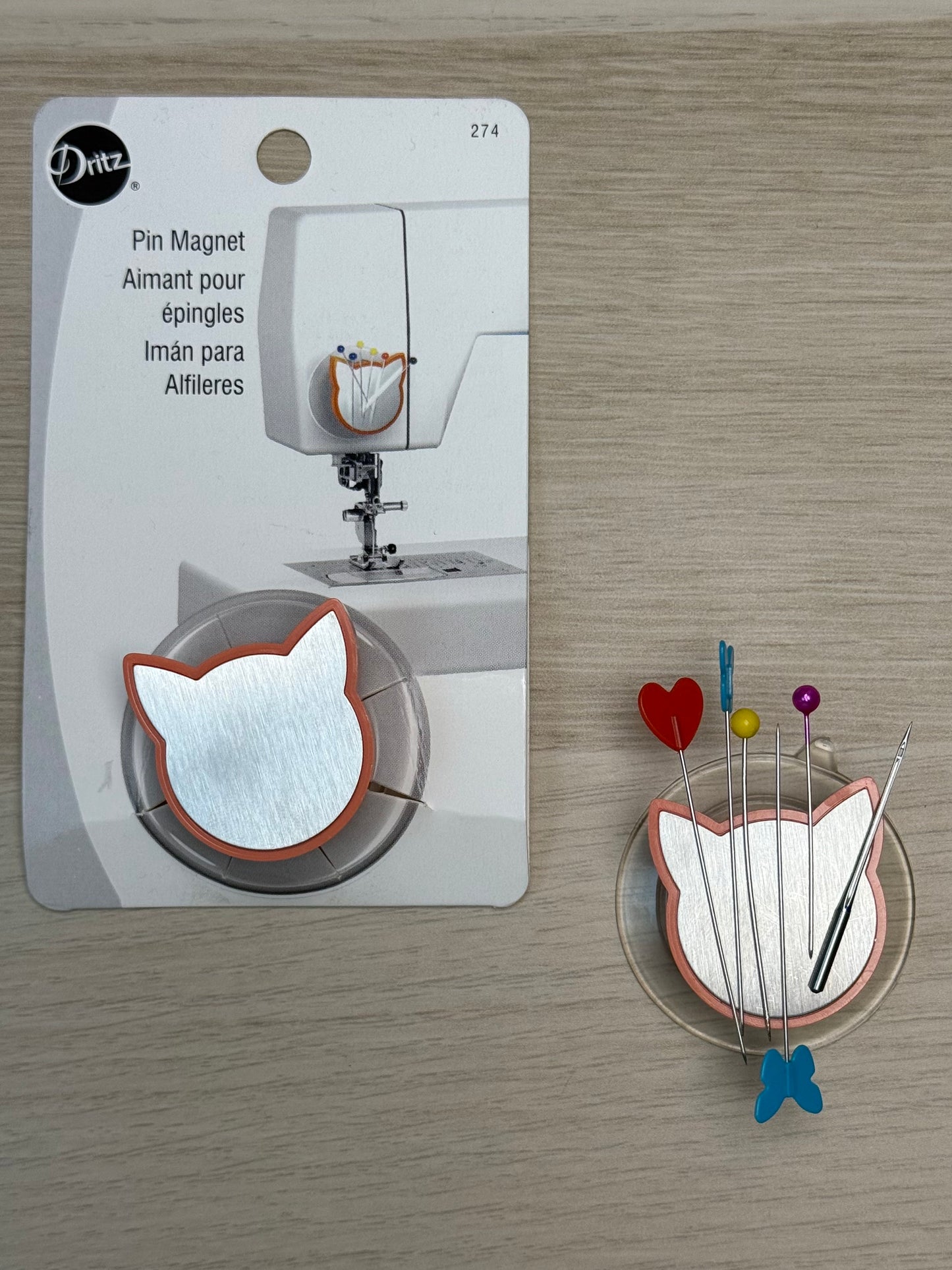 Dritz alfiletero de gato con imán
