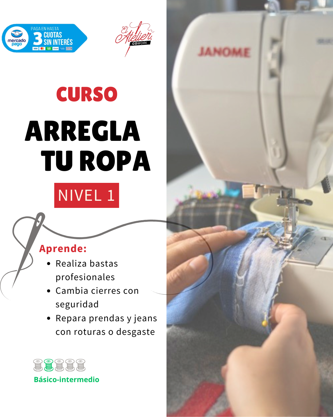 Curso de Costura - Arregla Tu Ropa Nivel 1