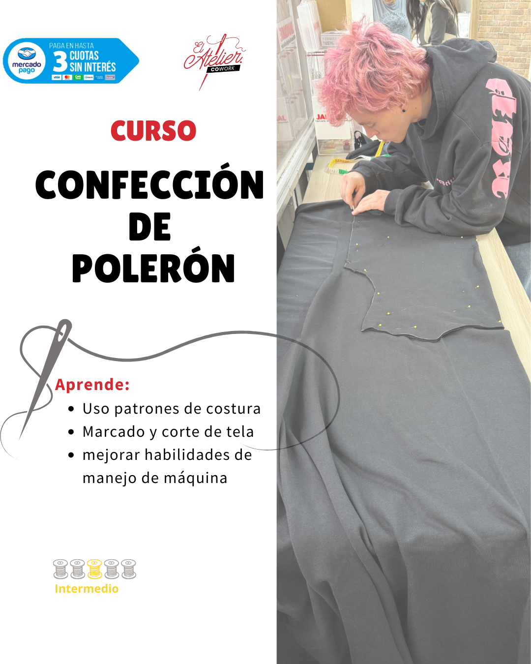 Curso de Costura - Confección Polerón Oversize