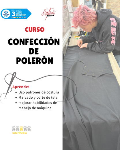 Curso de Costura - Confección Polerón Oversize
