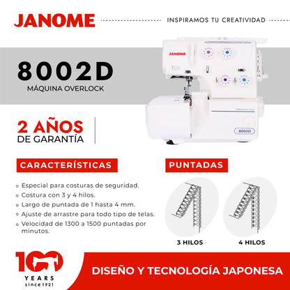 Máquina Overlock 8002D