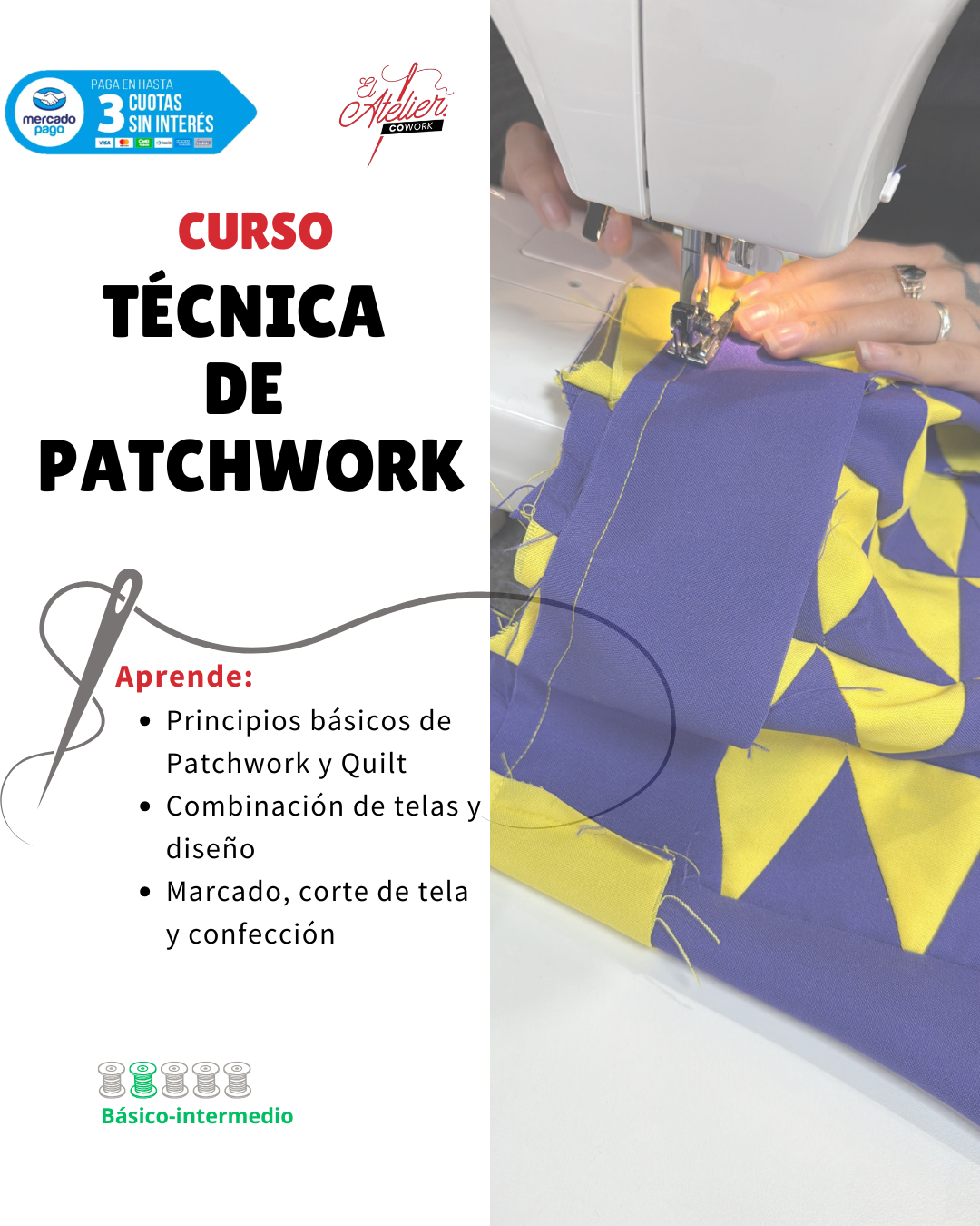 Curso de costura- Técnica Patchwork