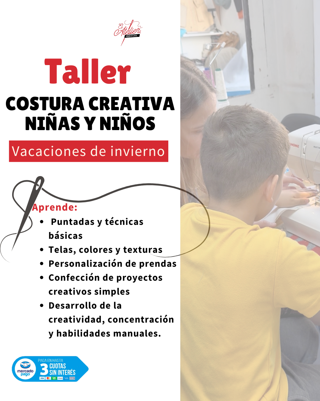 Taller de Costura Creativa – Vacaciones de Invierno