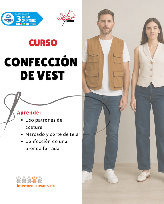 Curso de Costura - Confección Vest hombre o mujer